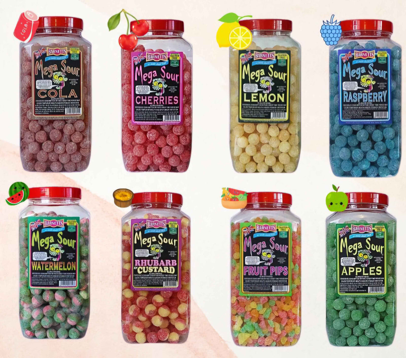 Barnetts Mega Sour Fruits, le bonbon le plus acide du monde