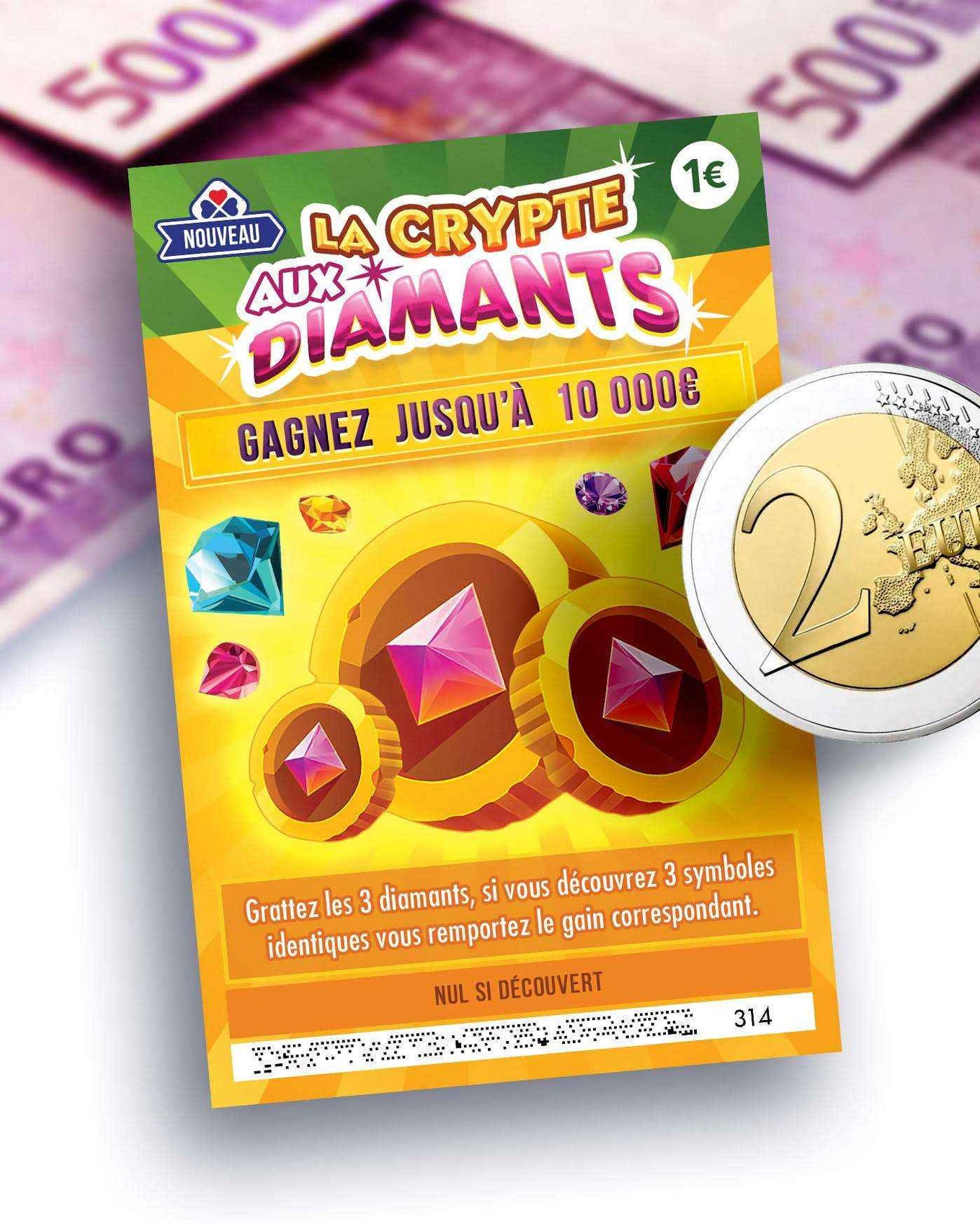Faux ticket à gratter gagnant de 5'000€
