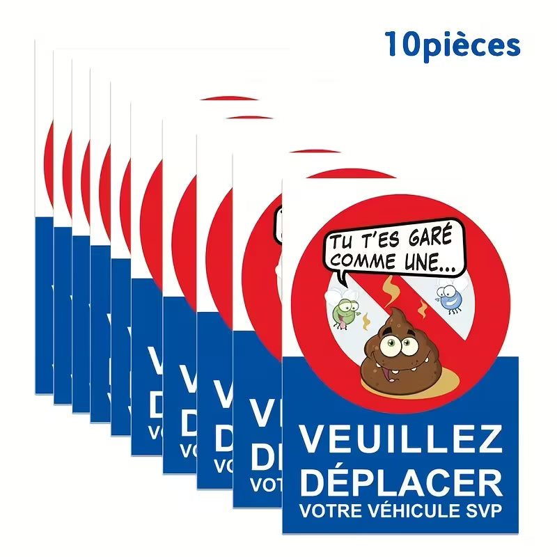 Autocollants “Tu t’es garé comme une merde”