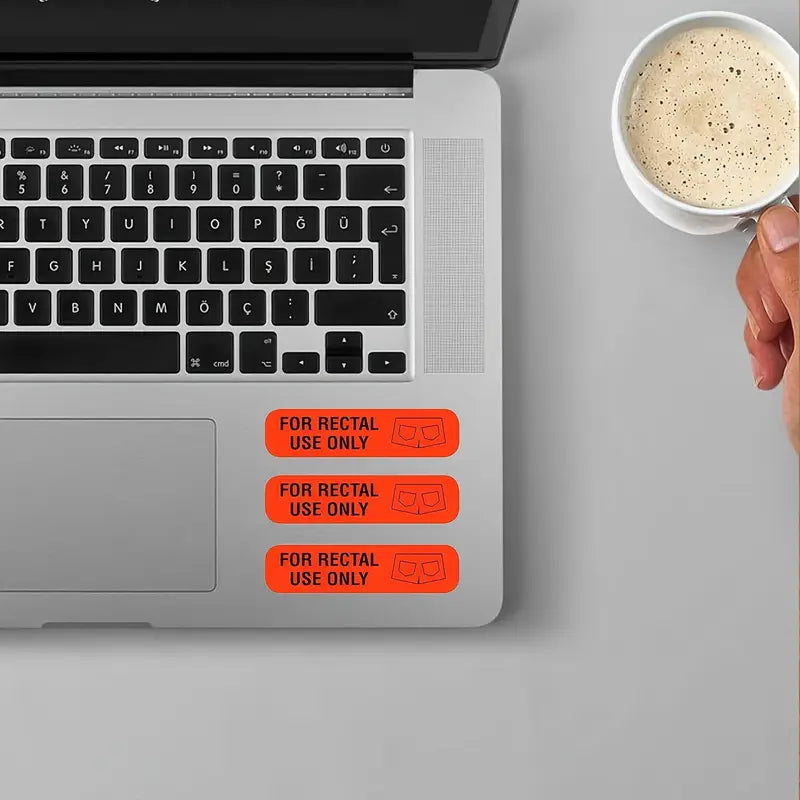 Lot de 100 autocollants "For Rectal Use Only"