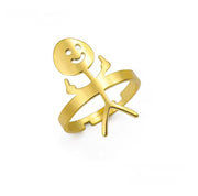 Stickman Mittelfingerring