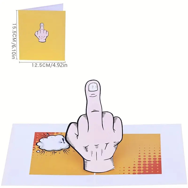 3D-Karte Mittelfinger