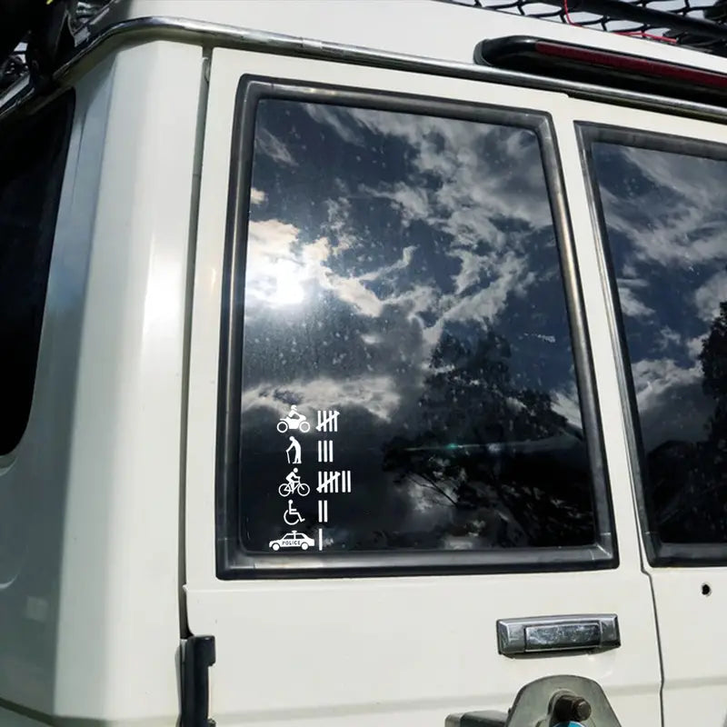 Autoaufkleber mit Unfallnummer