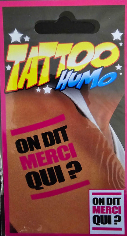 Tatouages temporaires humoristiques