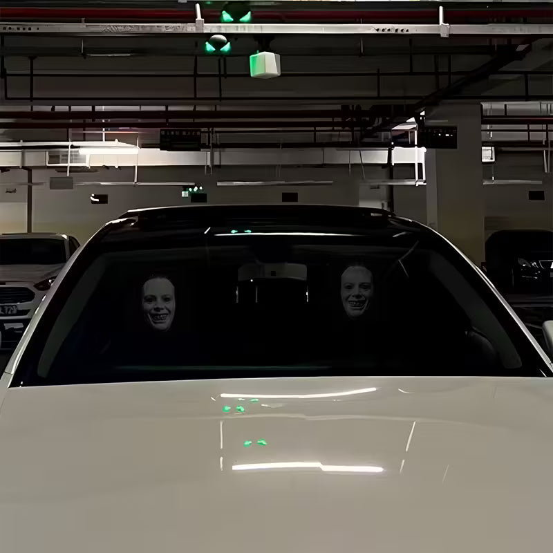 Housses d'appui-tête visage blanc