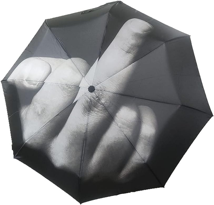 Automatic middle finger umbrella