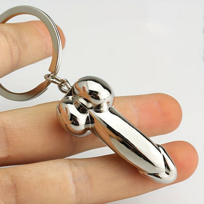 Silver willy key ring