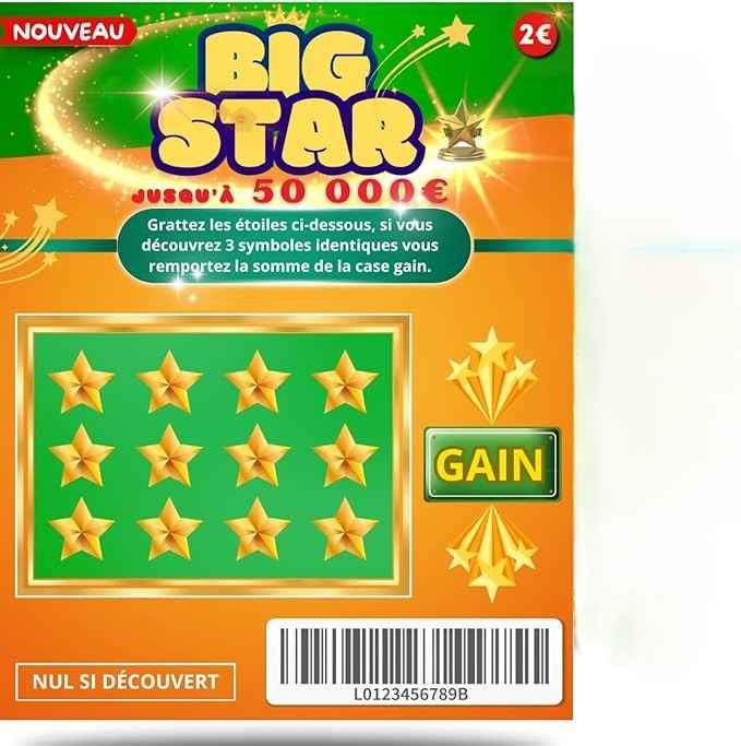 Faux ticket à gratter pour annoncer une grossesse