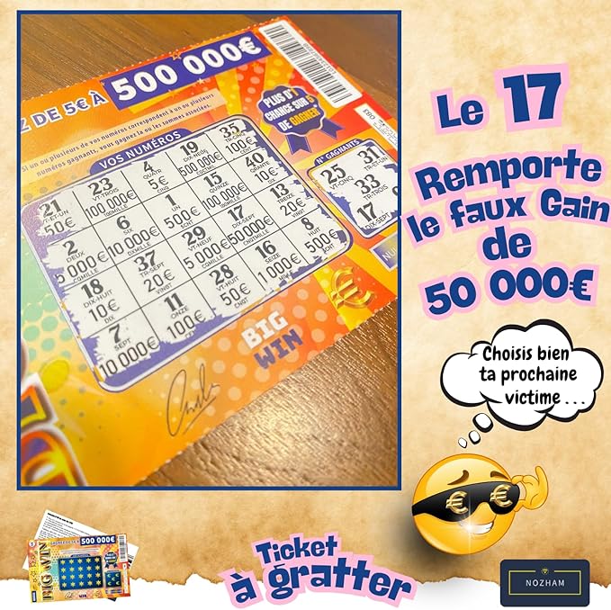 Faux ticket à gratter gagnant de 50'000€