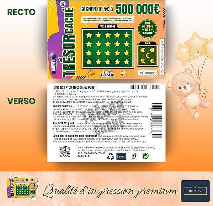 Gefälschte Rubbelkarte zur Schwangerschaftsanzeige