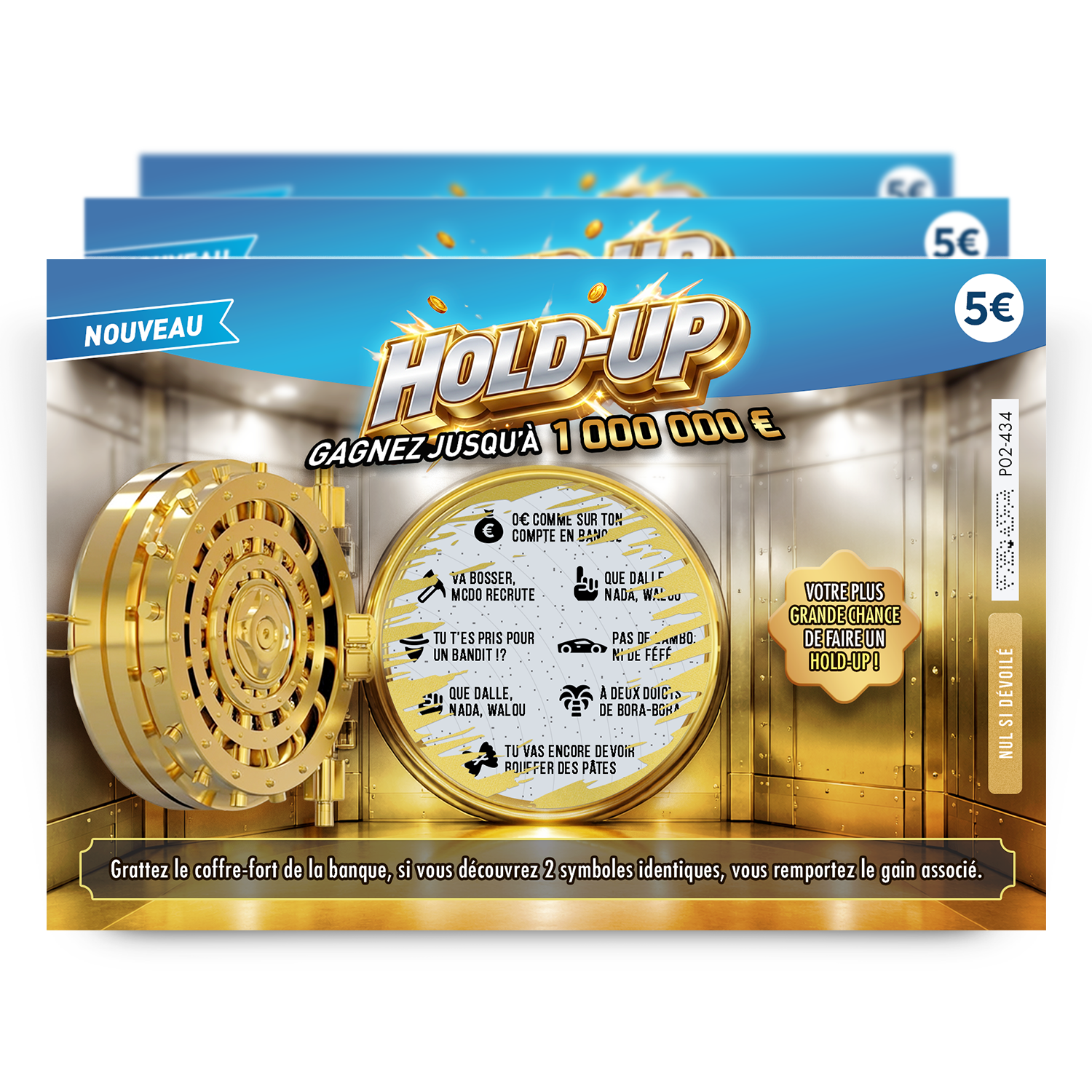Faux ticket à gratter Hold-Up
