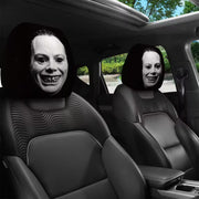 Housses d'appui-tête visage blanc