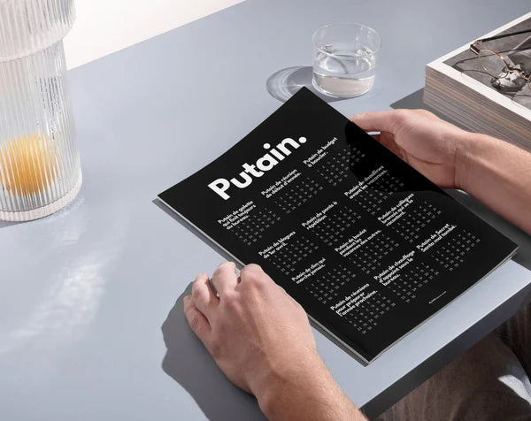 Calendrier Putain 2025 pour un(e) collègue à imprimer