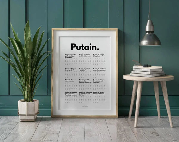 Calendrier Putain pour un(e) collègue à imprimer
