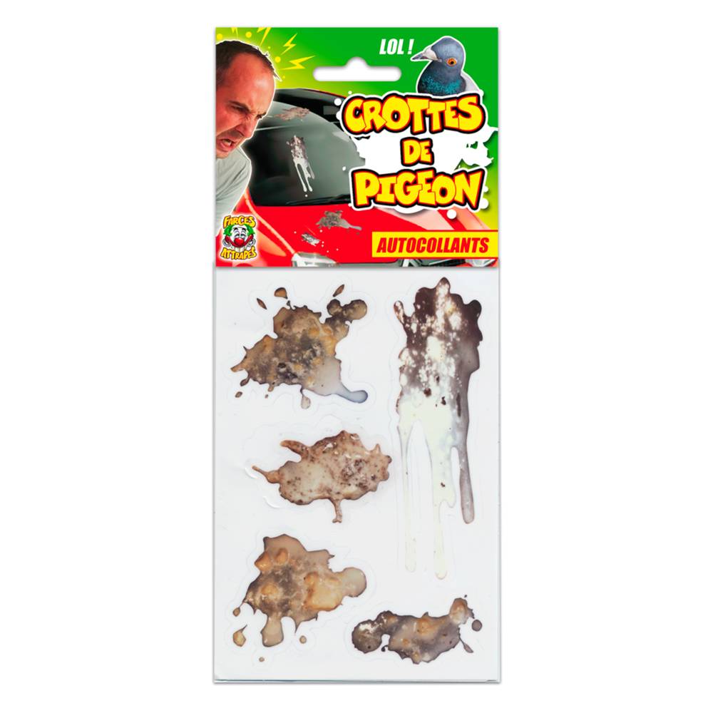 Autocollant crottes de pigeon