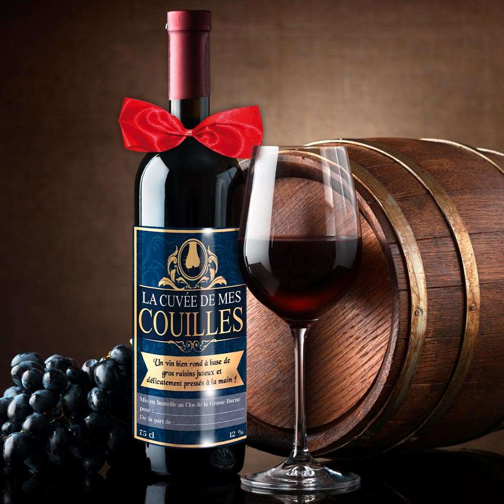 Vin Rouge La cuvée de mes couilles