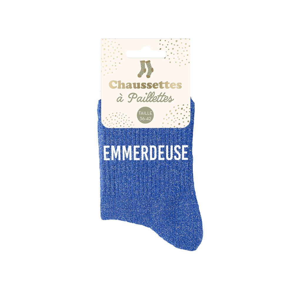 Glitzersocken für Damen mit Botschaft