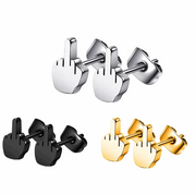 Boucles d'oreilles doigt d'honneur