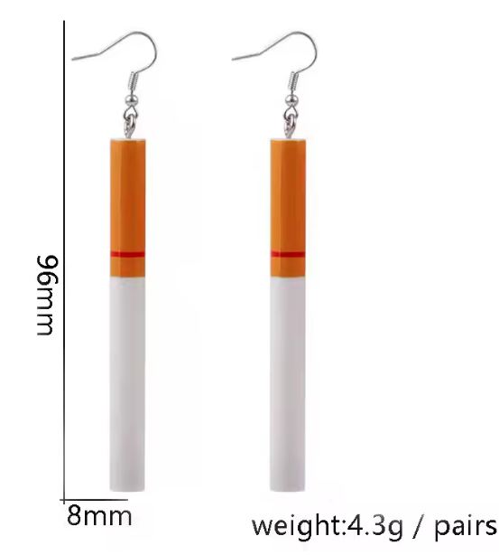 Boucles d'oreilles cigarette