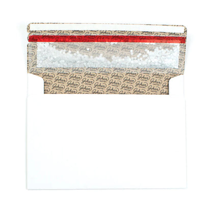 Set of 3 trapped envelopes with glitter