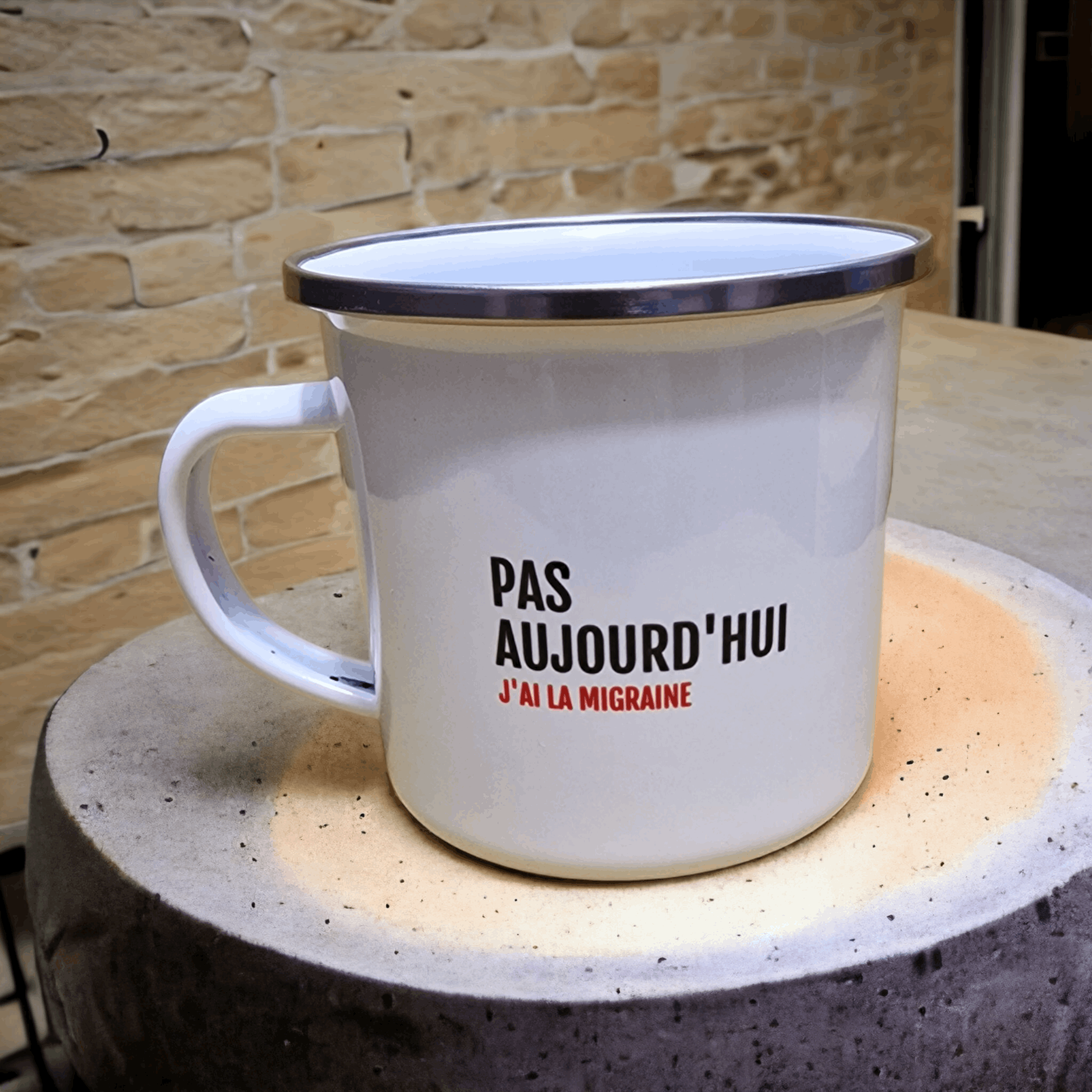 Mug Pas aujourd'hui j'ai la migraine