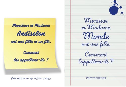 Monsieur et Madame ont un fils...