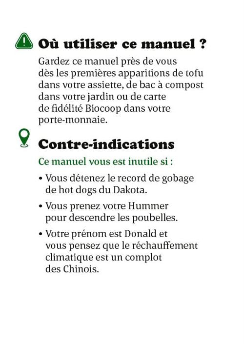 Petit manuel d'autodéfense humoristique quand on est écolo