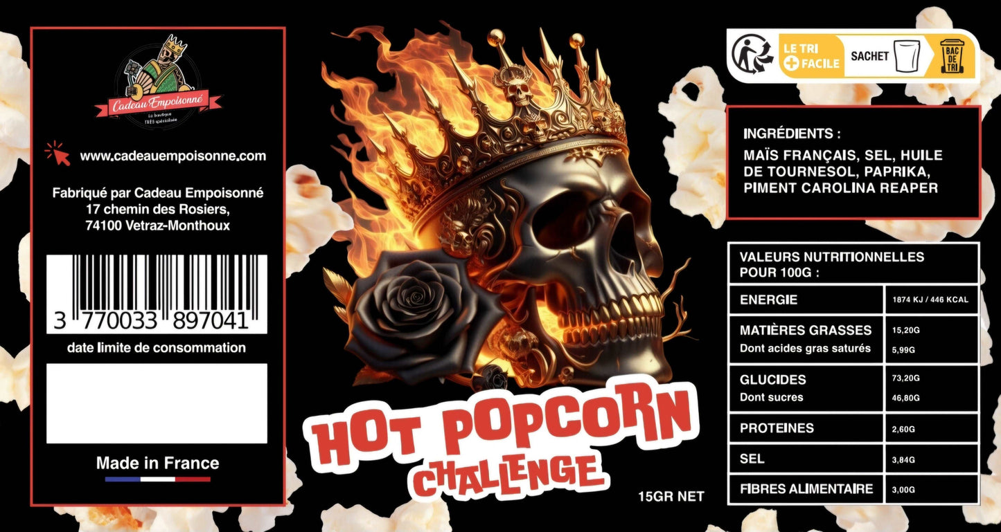 Hot Popcorn Challenge, le Pop Corn le plus pimenté au monde