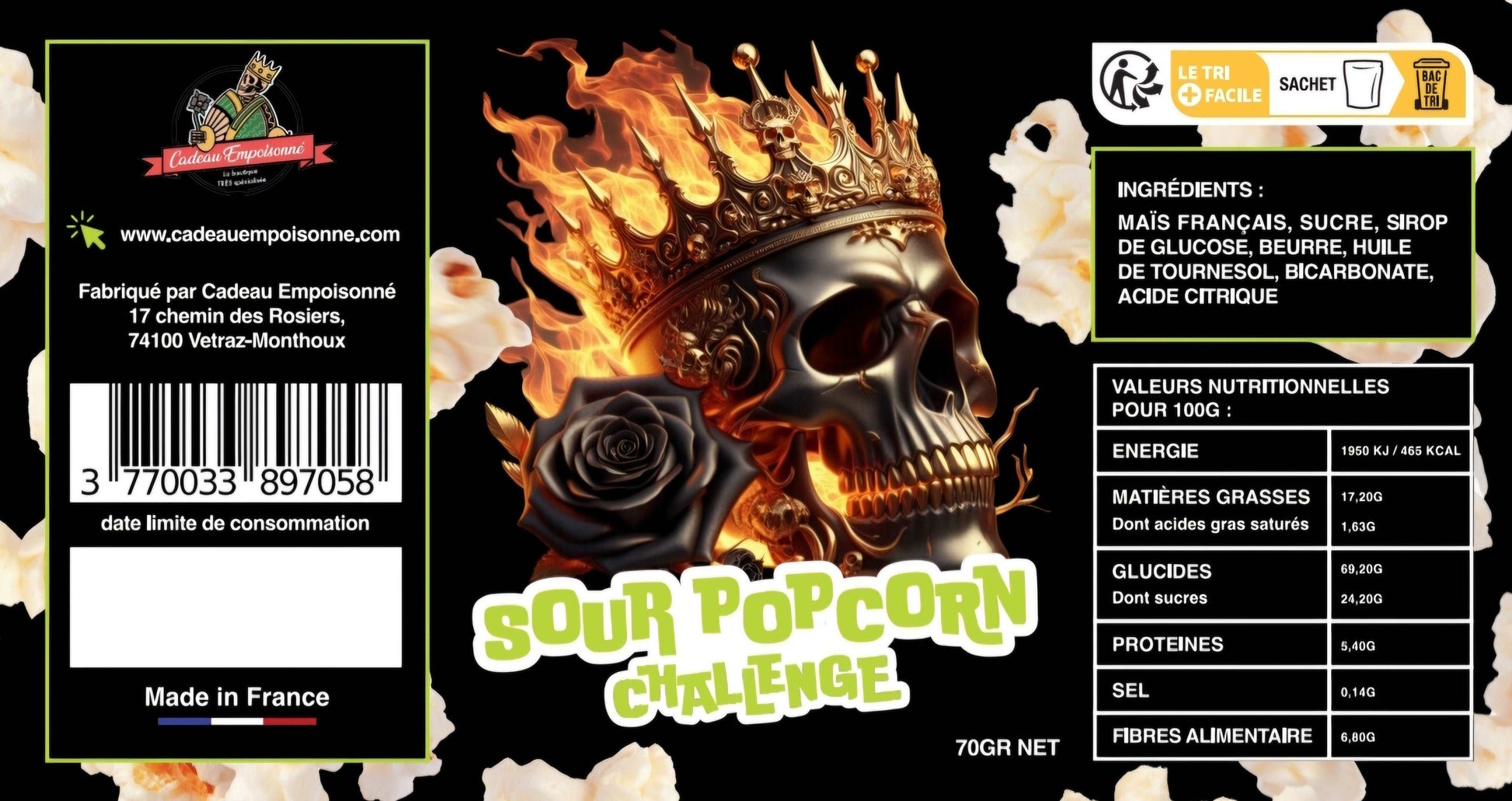 Sour Popcorn Challenge, le Pop Corn le plus acidulé au monde