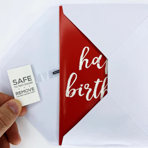 "Happy Birthday" card with endless music and glitter