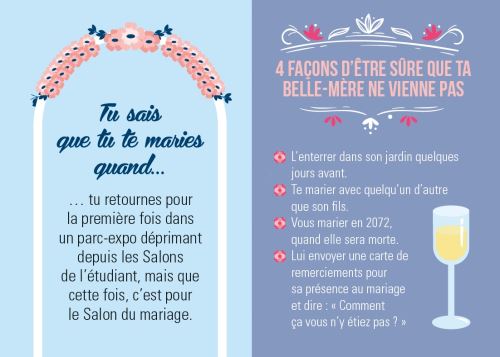 Tu sais que tu te maries quand...