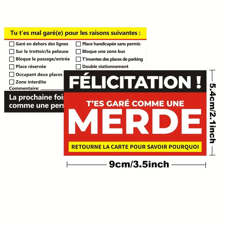 Congratulations Cards, You Parked Like Shit