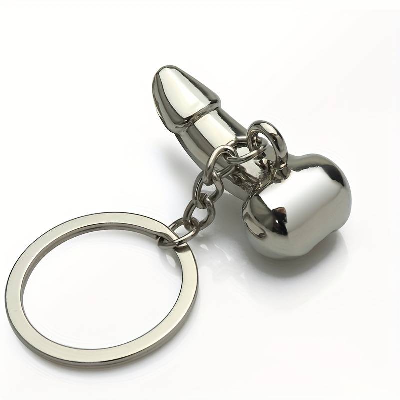 Silver willy key ring