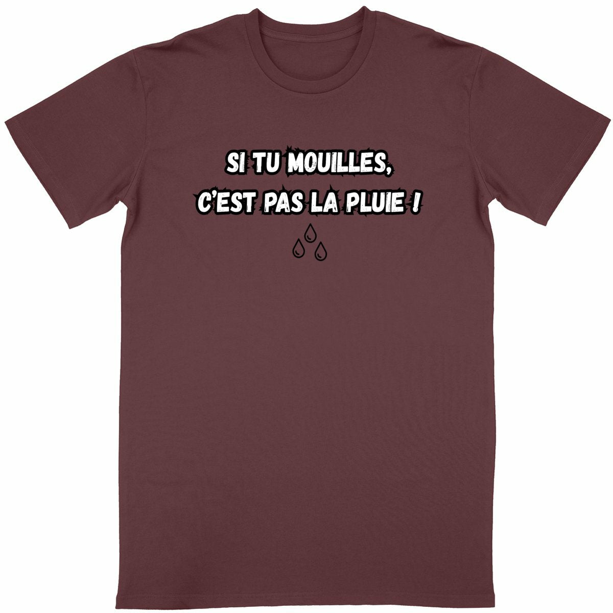 T-Shirt Homme Si tu mouilles, c'est pas la pluie