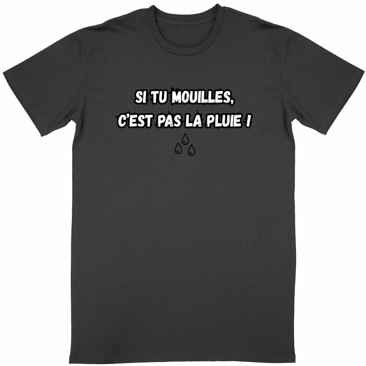 T-Shirt Homme Si tu mouilles, c'est pas la pluie