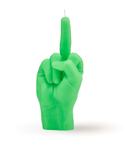 Neon green F*ck candle