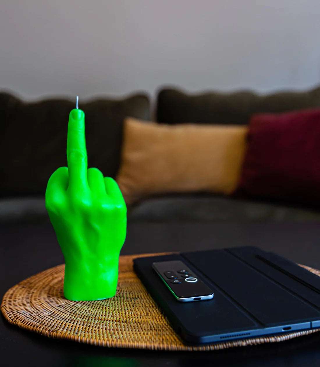 Bougie F*ck vert fluo