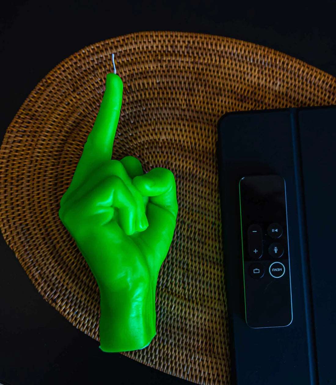 Bougie F*ck vert fluo