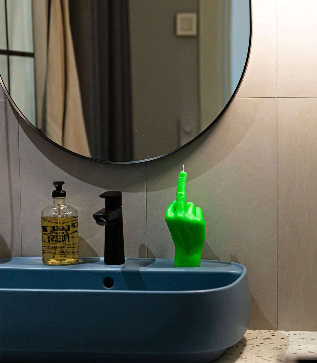 Bougie F*ck vert fluo