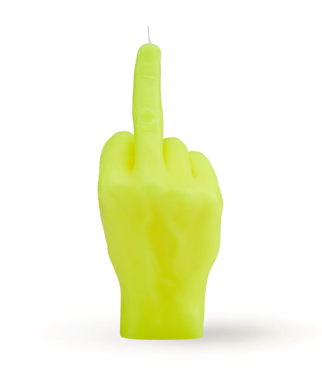 Neon yellow F*ck candle