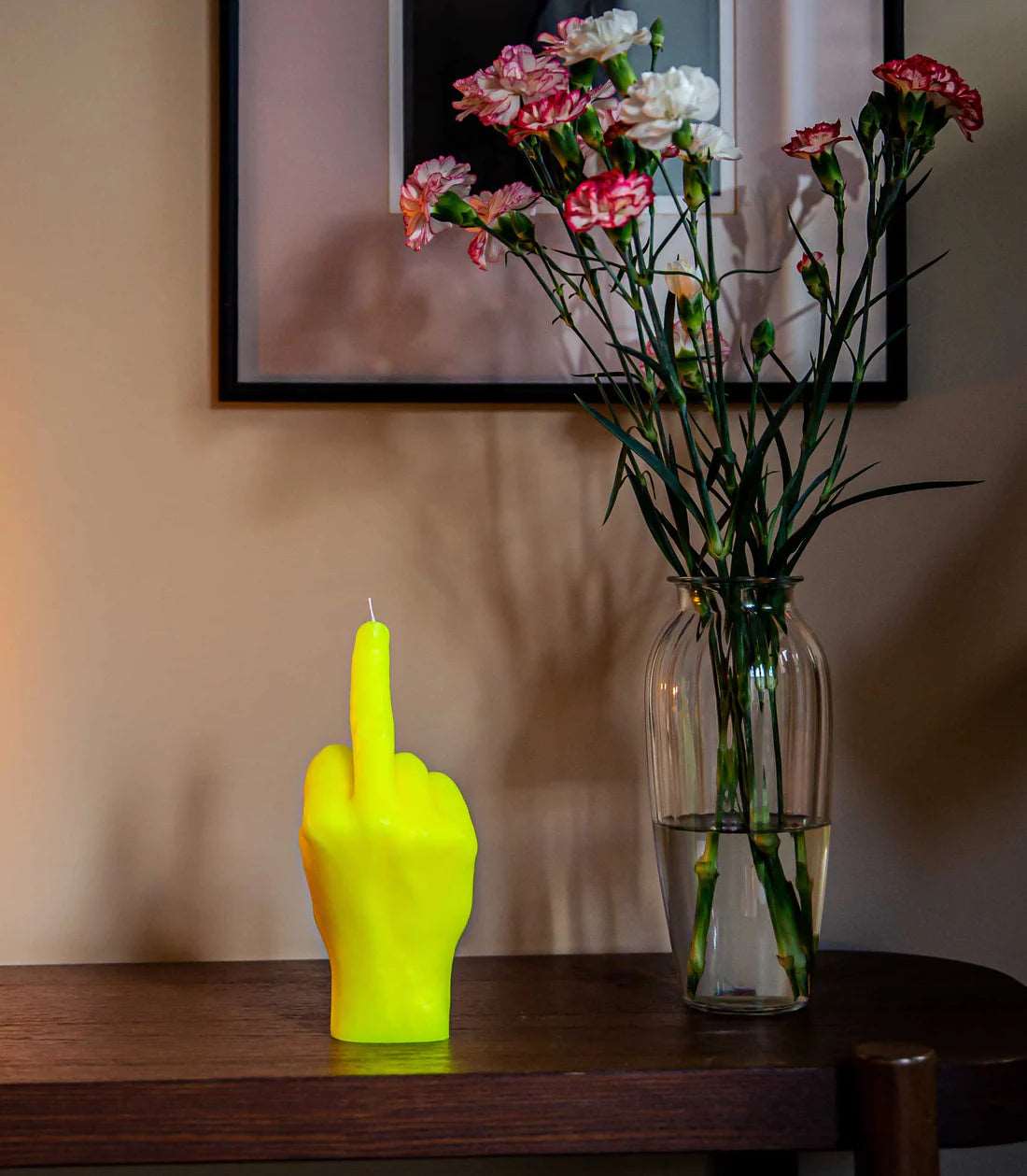 Bougie F*ck jaune fluo