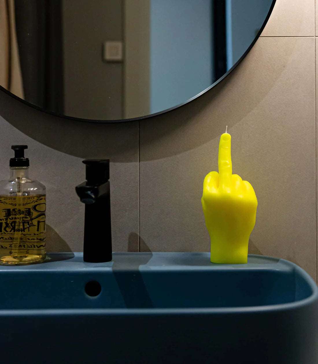 Bougie F*ck jaune fluo