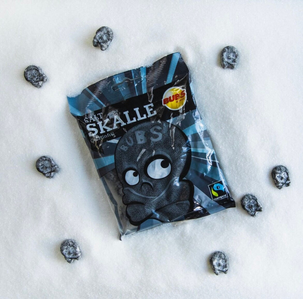 Bubs Godis Salt Skalle Candies, die sehr salzigen Bonbons