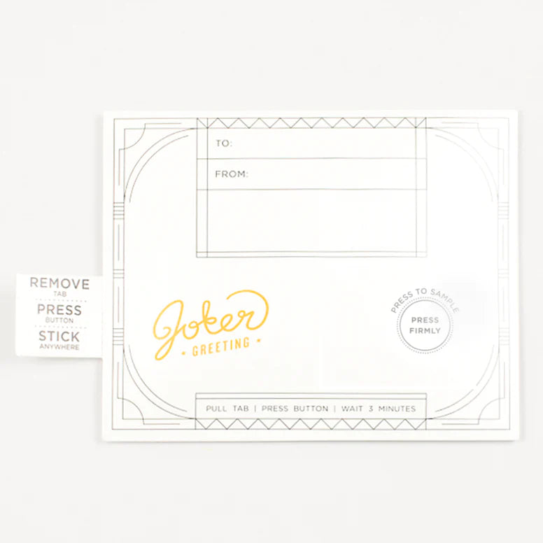 Carte Buzz Buzz à cacher avec paillettes