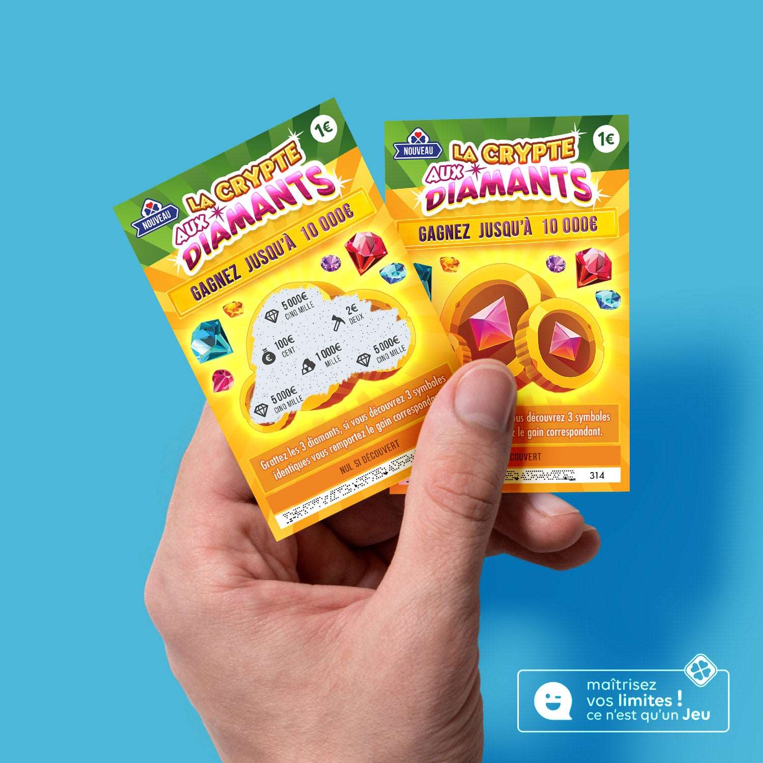 Faux Ticket Gagnant à Gratter (pack de 3)