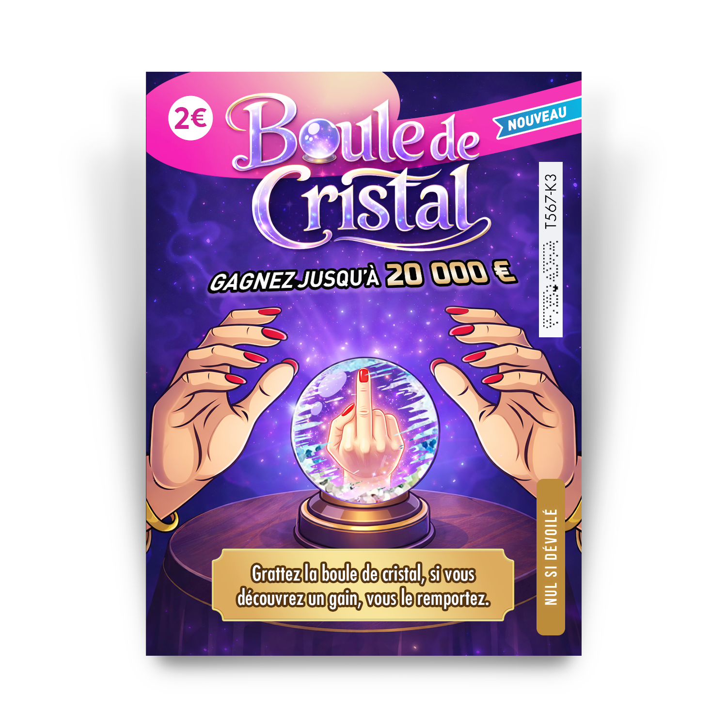 Faux ticket à gratter Boule de Cristal