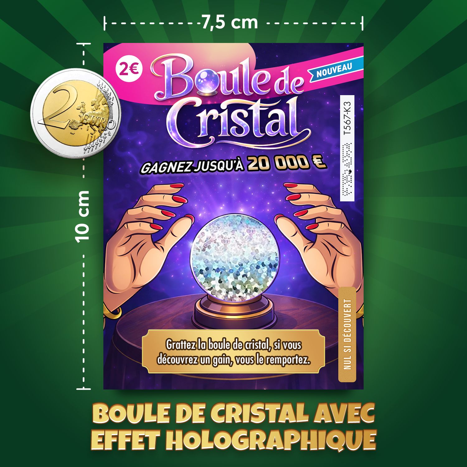 Faux ticket à gratter Boule de Cristal