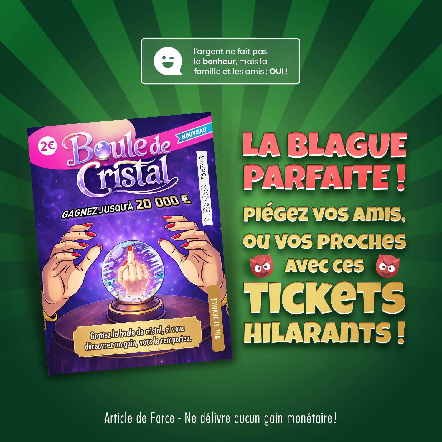 Faux ticket à gratter Boule de Cristal