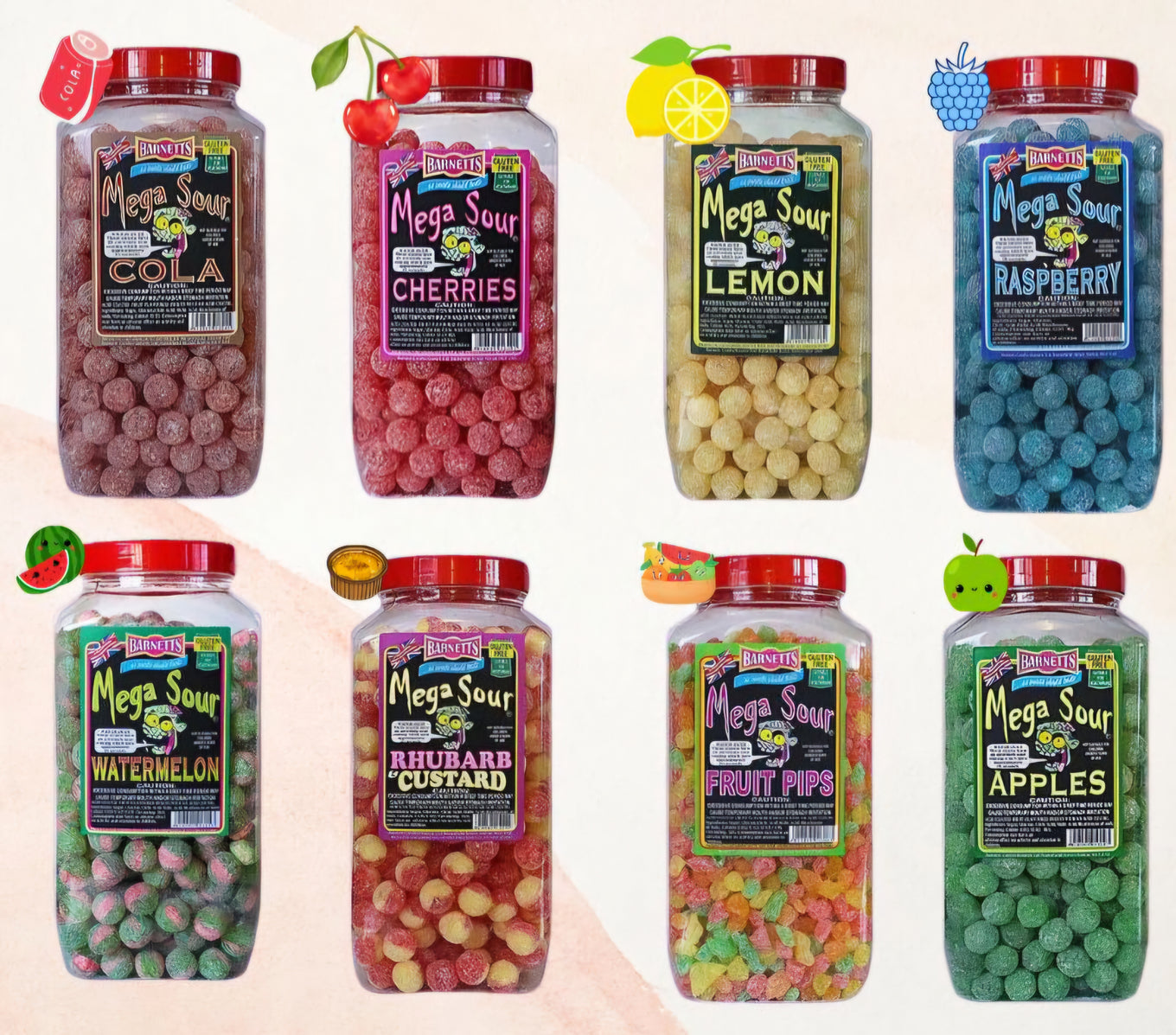Barnetts Mega Sour Fruits, le bonbon le plus acide du monde