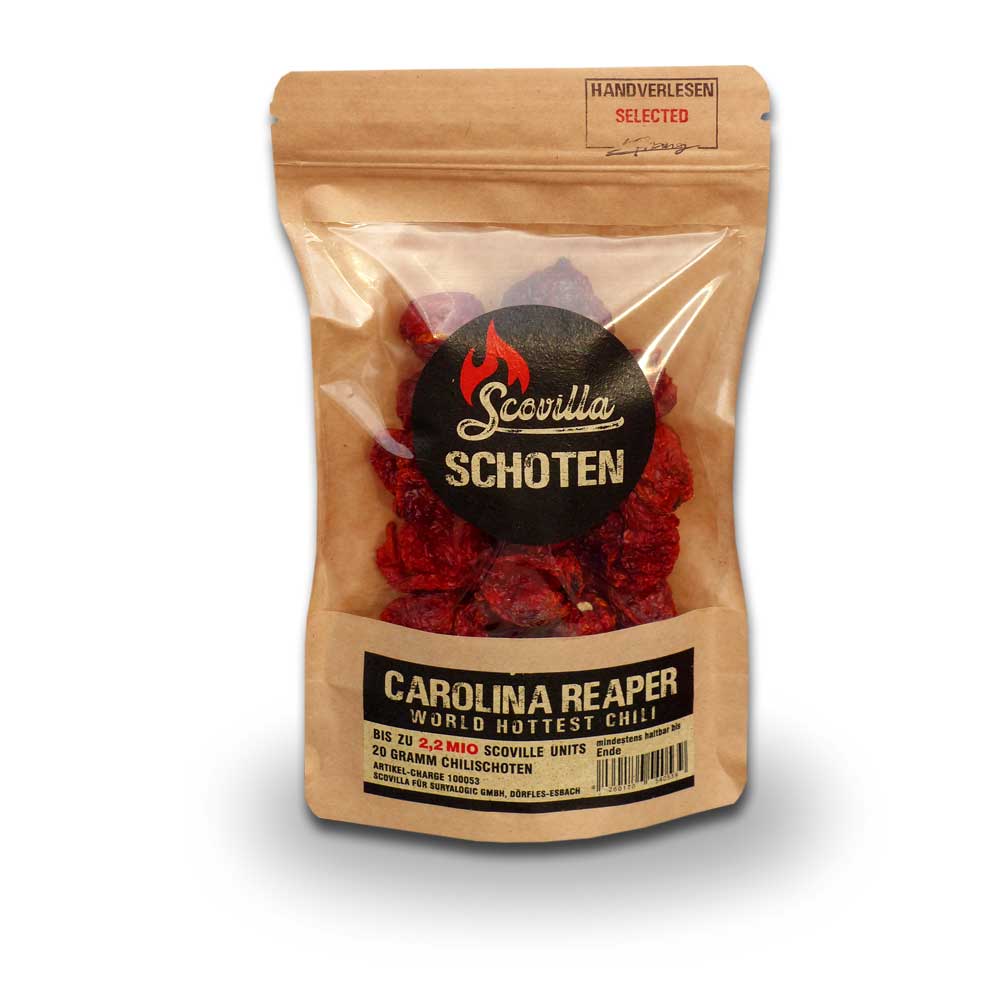 Piments Carolina Reaper séchés